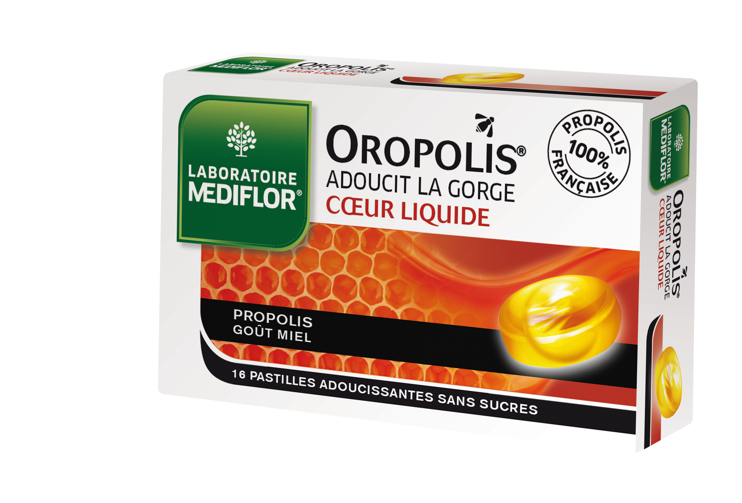 image Oropolis® Pastilles Coeur Liquide Boîte de 16 pastilles (12 pdts)